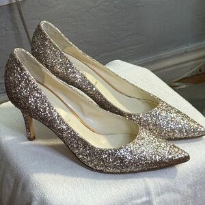 Something Bleu Bridal Glittering Silver Heels